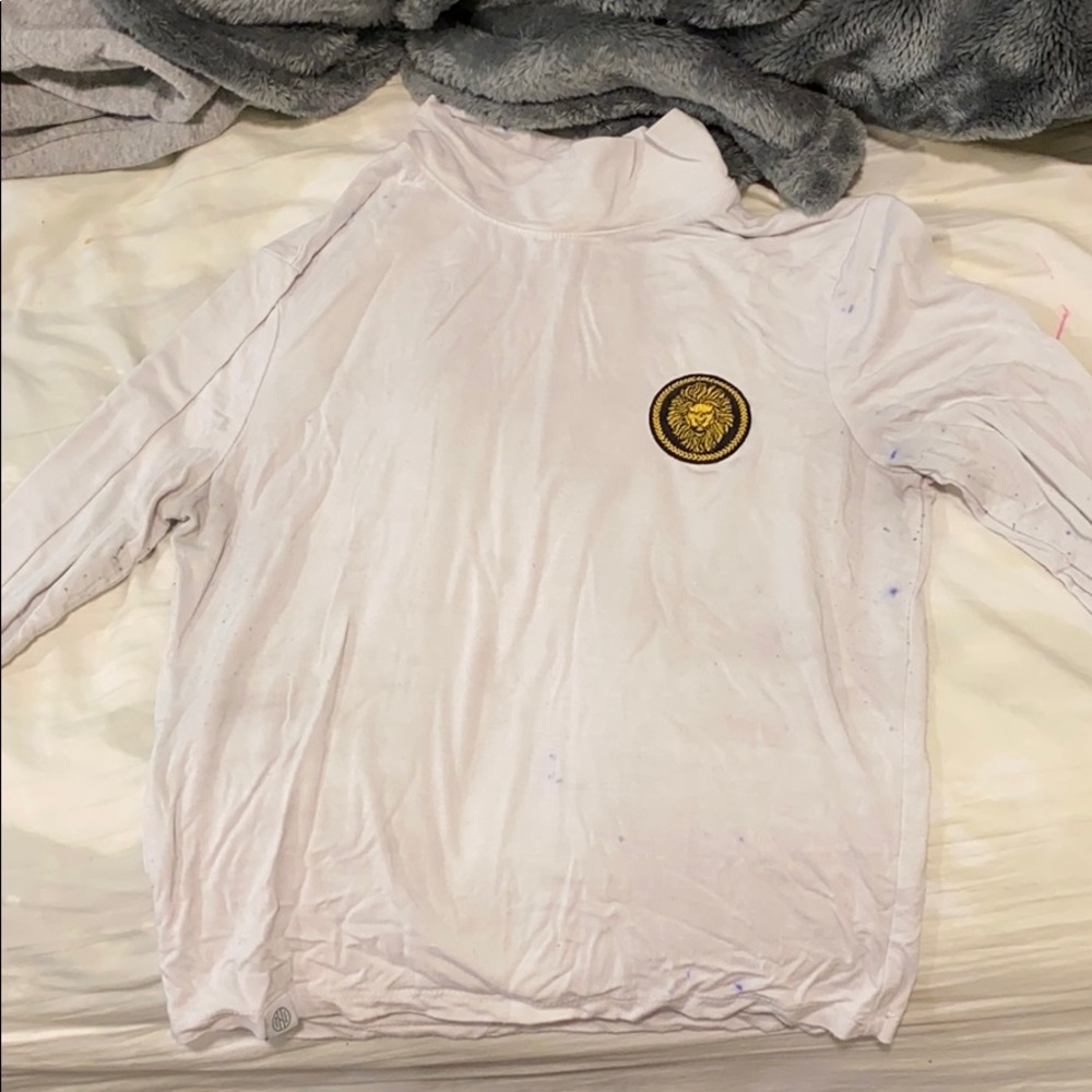 White Mock Neck Top
